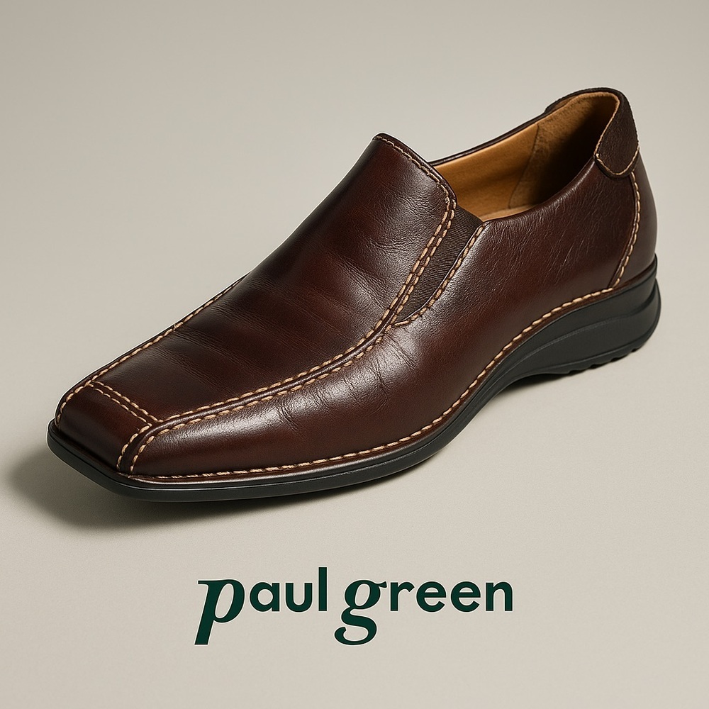Paul Green Munchen,Leather Split Toe Heel Driver Sneaker,Cocoa,Size 8 US/5.5UK